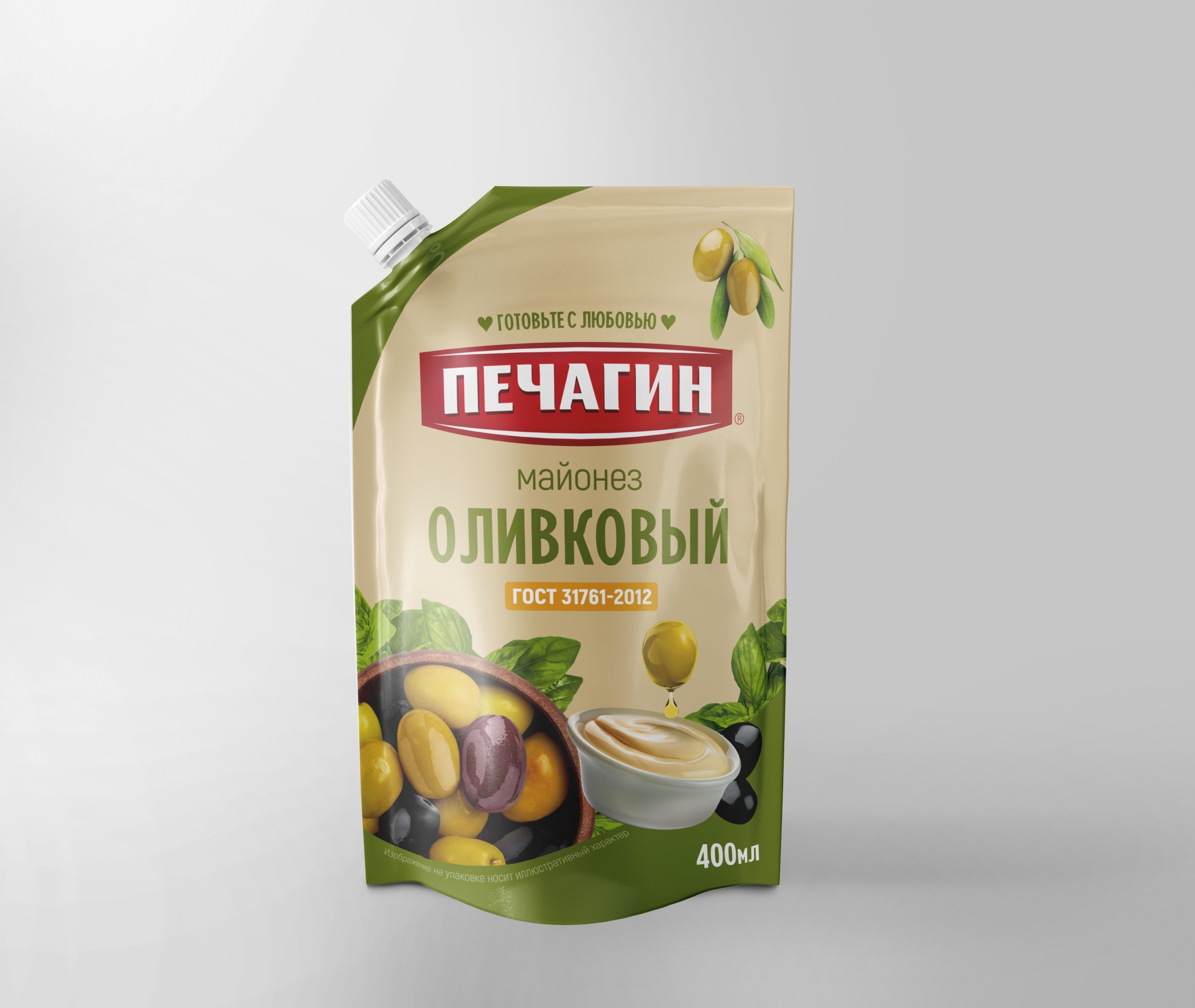 Майонез "Печагин" Оливковый 67% 400мл