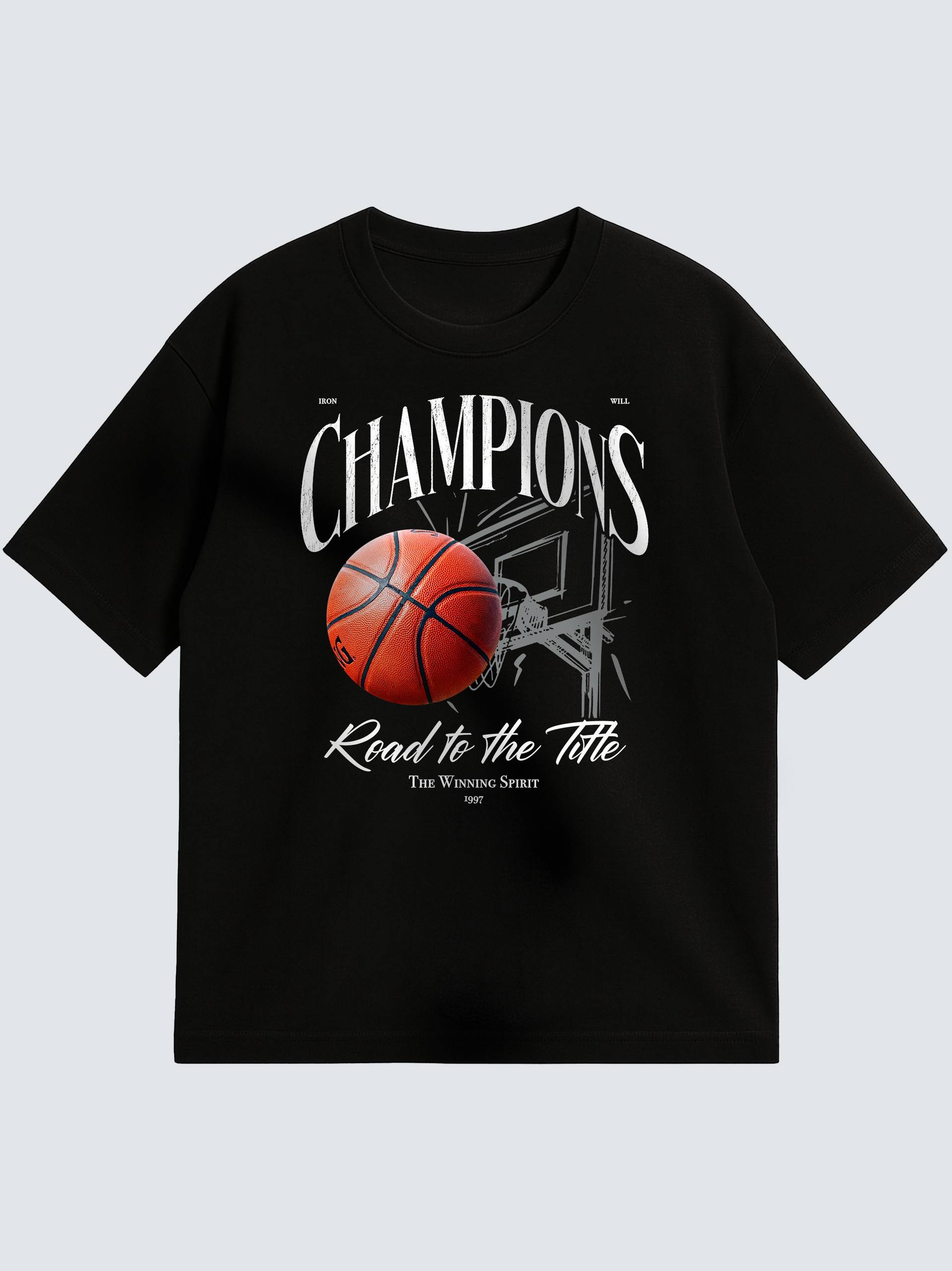 Футболка MUVIT Champions, хлопок 100%, чёрная, унисекс