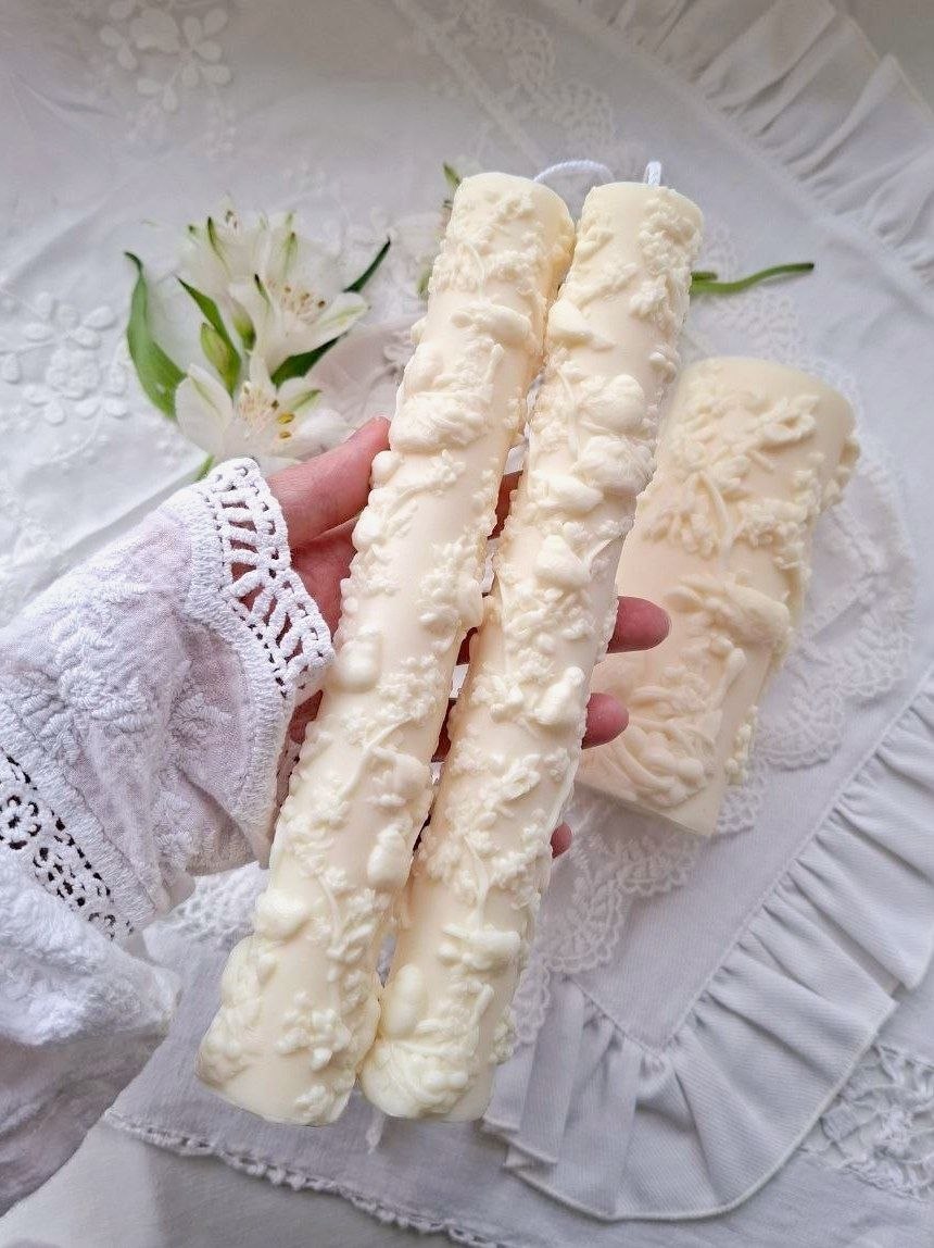 Свечи столовые "Птицы" 2 шт