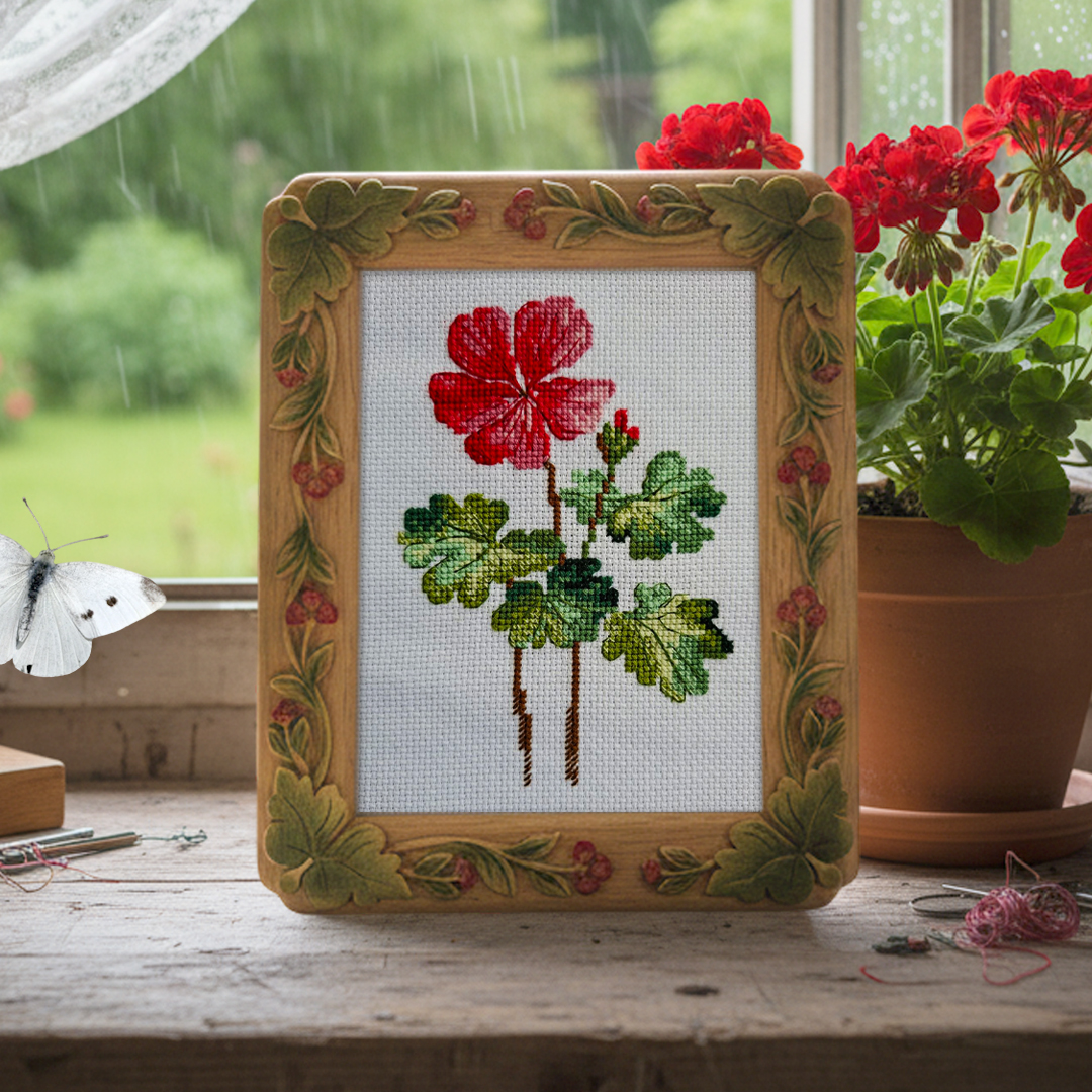Набор для вышивания крестом C450 Пеларгония
