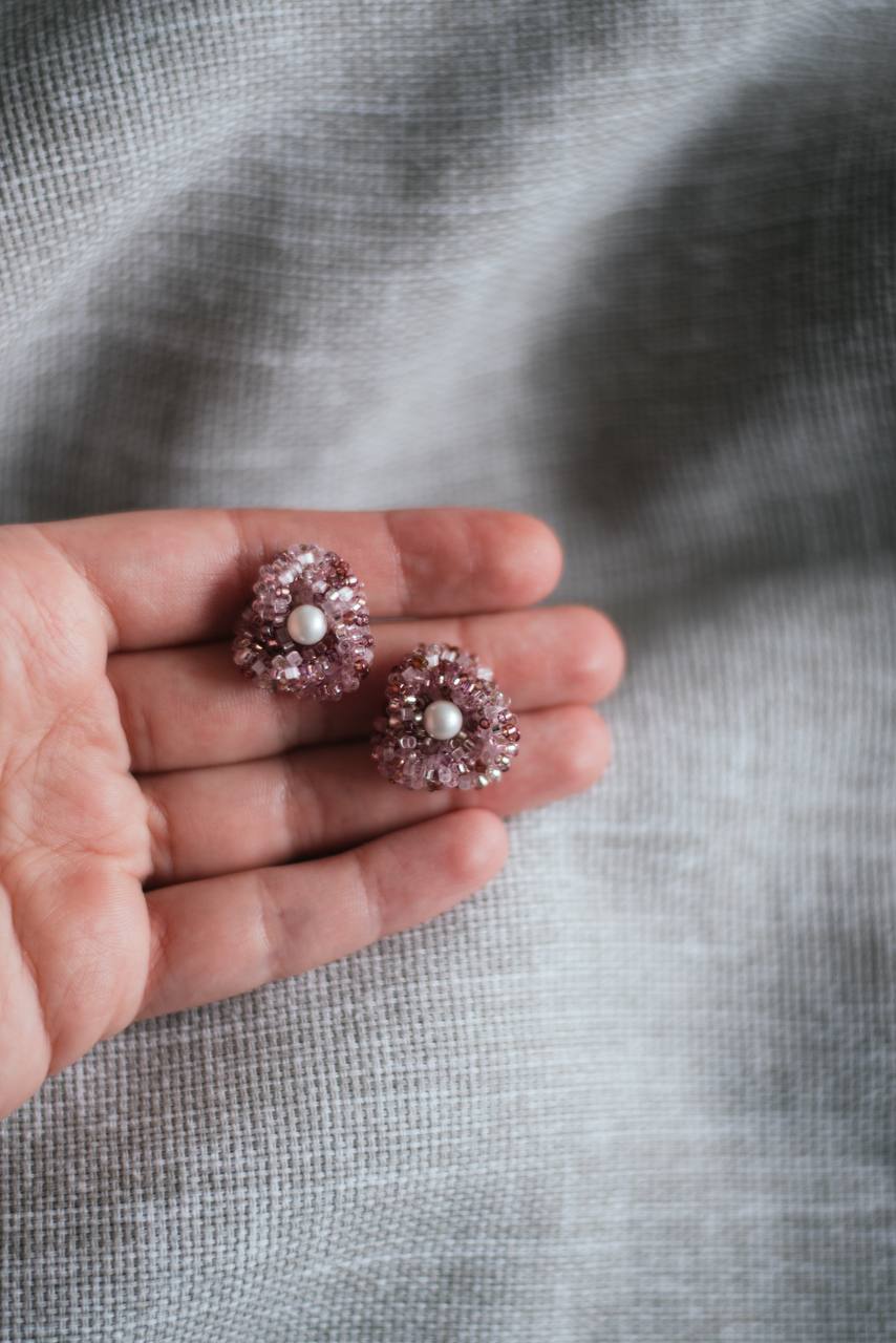Серьги из японского бисера