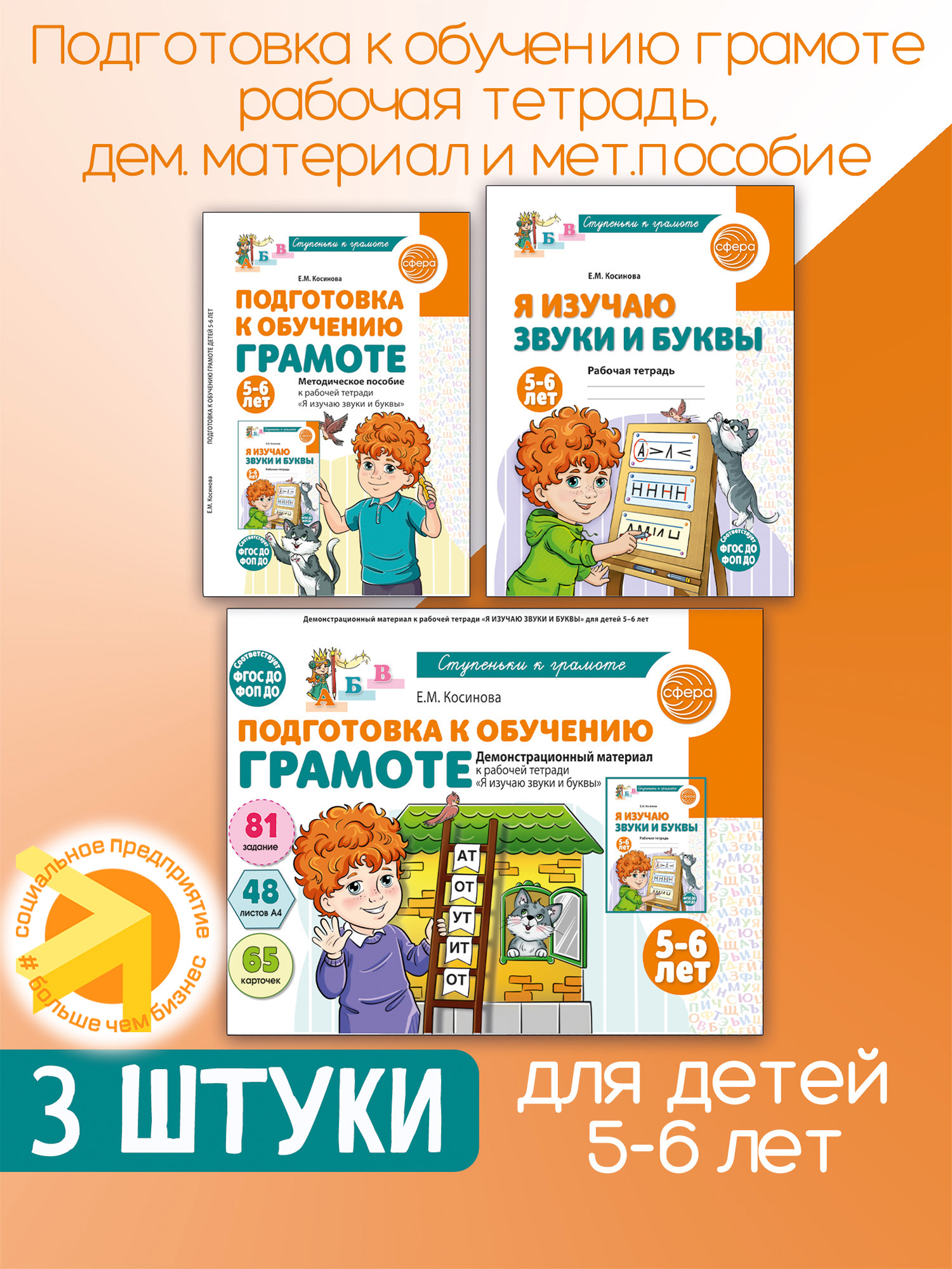 Набор Подготовка к обучению грамоте детей 5-6 лет