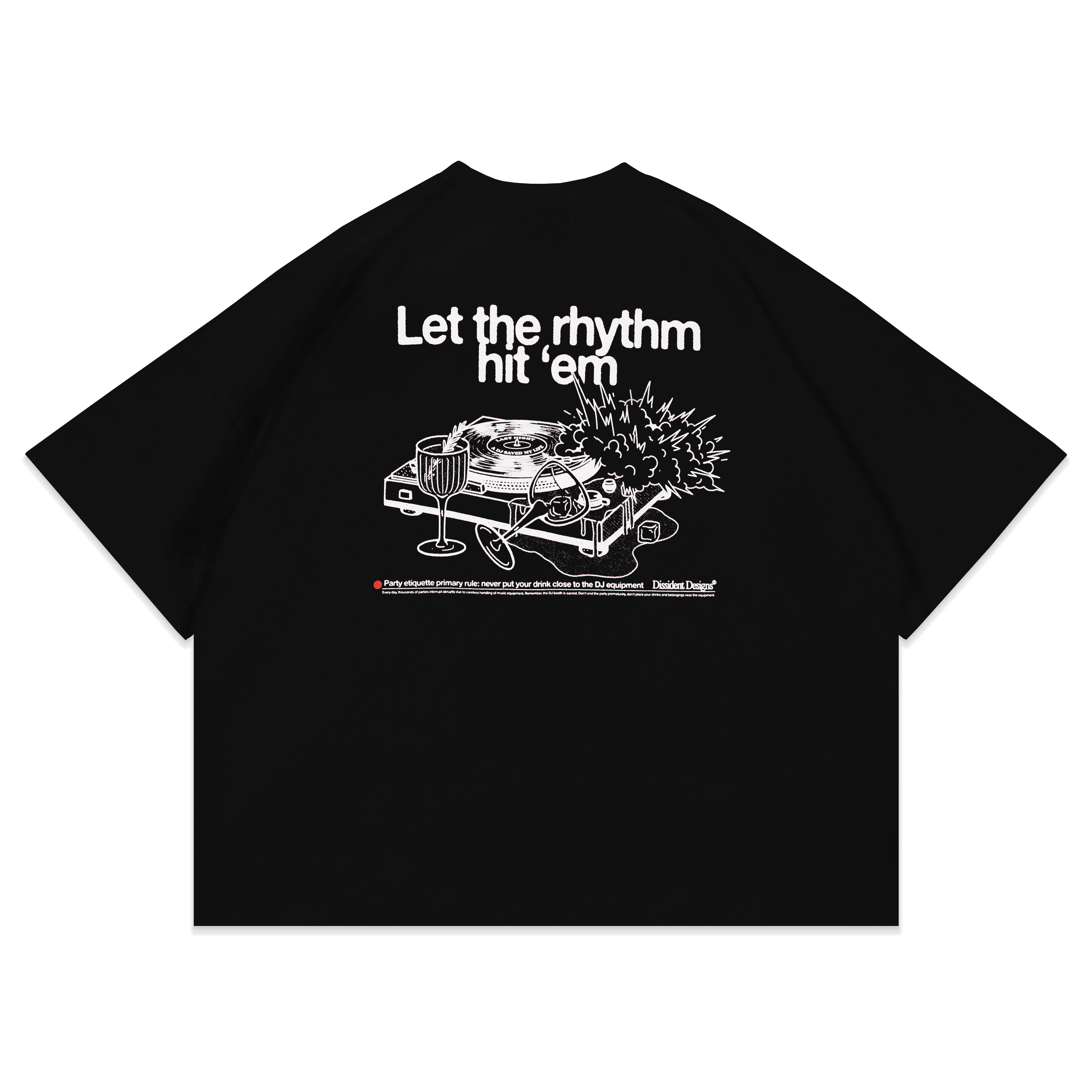 Rhythm Oversized Tee in Black