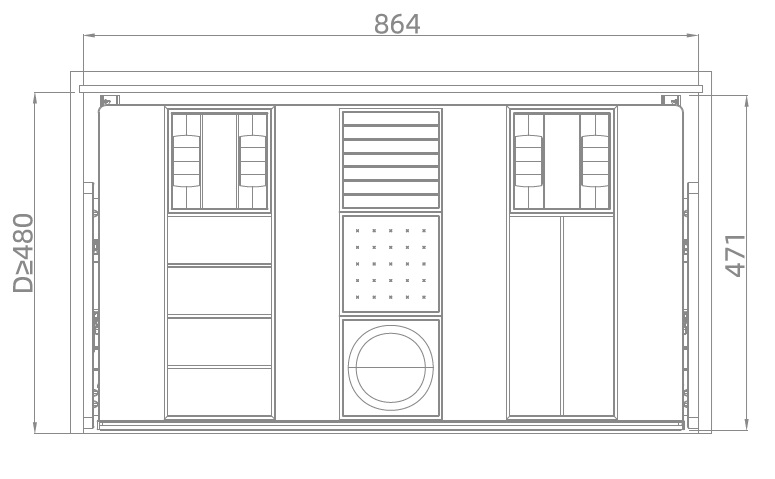 ALPHALUX Bach Выдвижной лоток для бижутерии в базу 900 мм, 864х471х81 (ШхГхВ), шоколад/мокко. Рис. 2