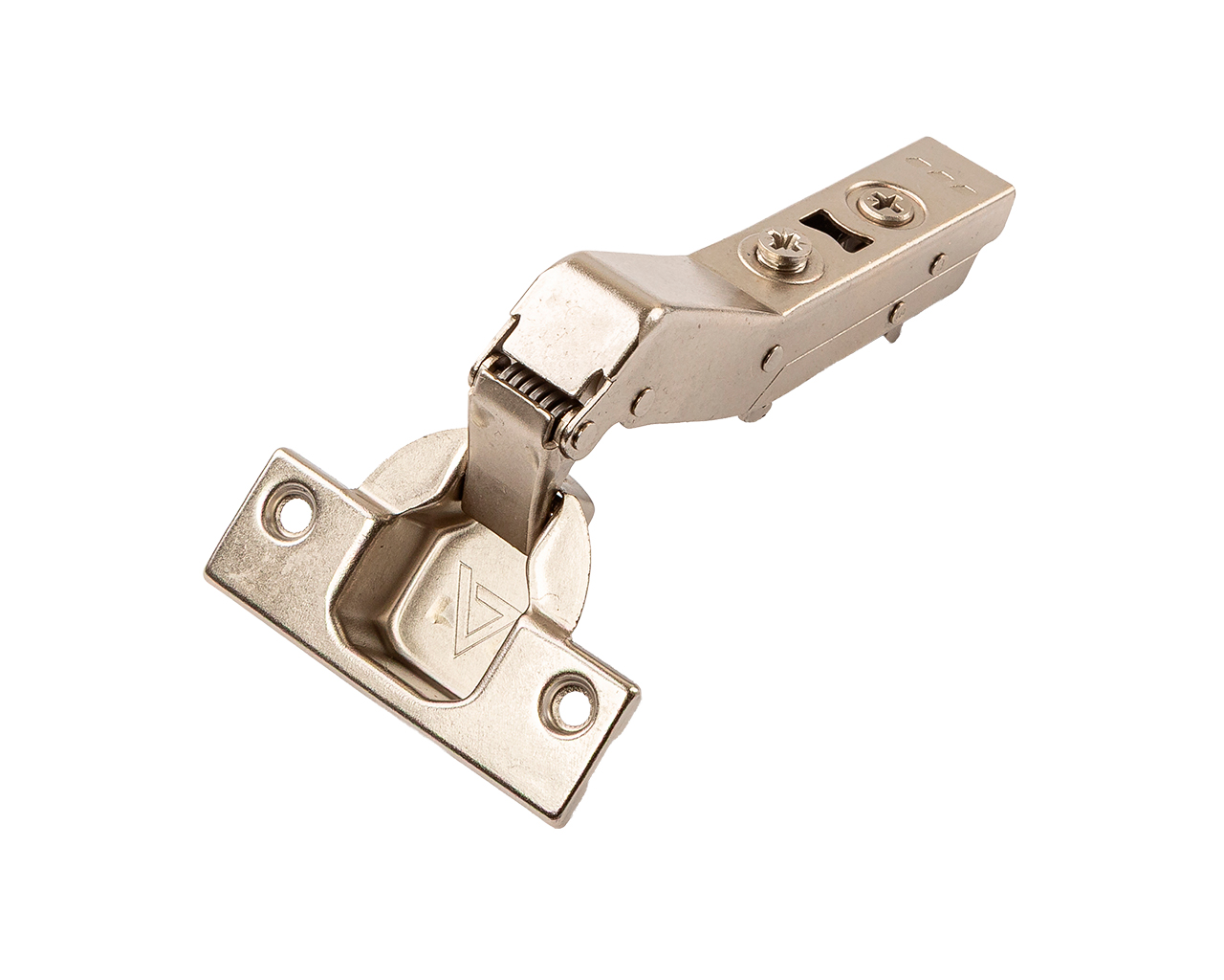 Петля для угловых дверей +45° Alphalux Titan Clip-On, Soft-Close, угол открывания 100°, 48мм, чашка 35 мм, никель. Рис. 2 Петля для угловых дверей +45° Alphalux Titan Clip-On, Soft-Close, угол открывания 100°, 48мм, чашка 35 мм, никель. Рис. 2