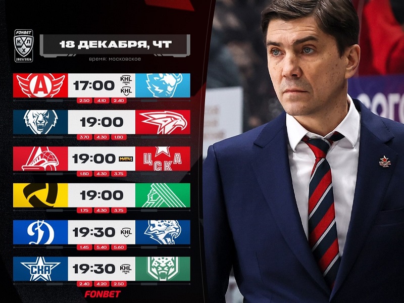 Третья встреча «Локомотива» и ЦСКА, СКА примет «Ак Барс». Превью 18 декабря