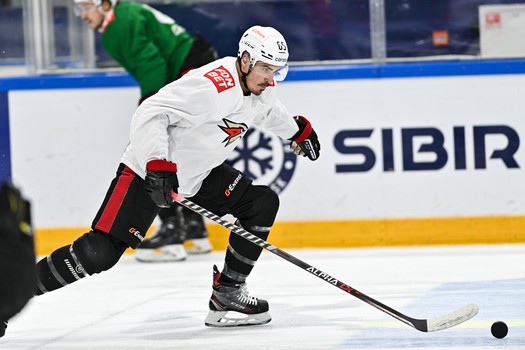 Раскатка «Авангарда» перед третьим матчем серии с «Сибирью» в Новосибирске