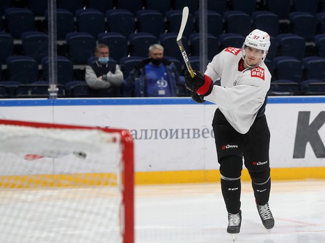 Раскатка «Авангарда» перед выездным матчем с московским «Динамо»