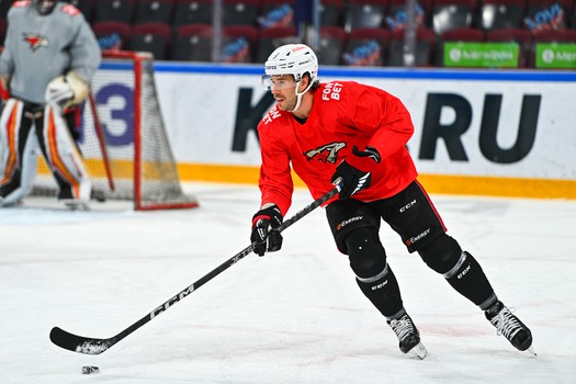 Раскатка «Авангарда» перед матчем в Магнитогорске