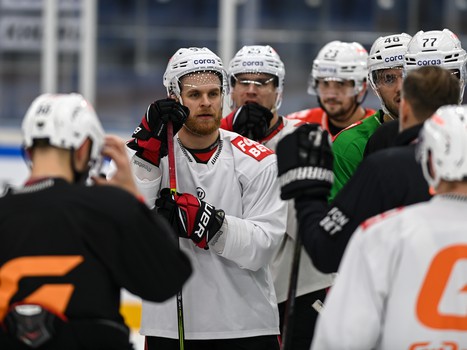 Тренировка «Авангарда» перед матчем в Новосибирске