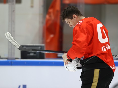 Раскатка «Авангарда» перед матчем в Хабаровске