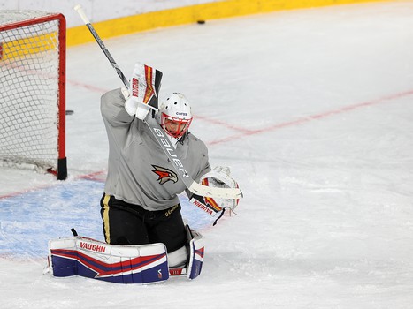 Тренировка «Авангарда» перед матчем в Екатеринбурге