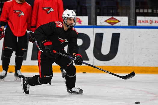 Раскатка «Авангарда» перед матчем в Минске