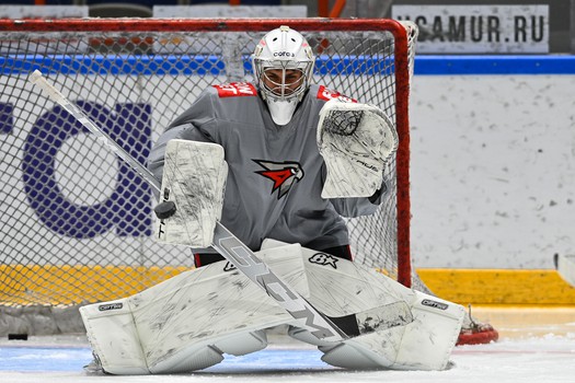 Тренировка «Авангарда» перед матчем в Хабаровске