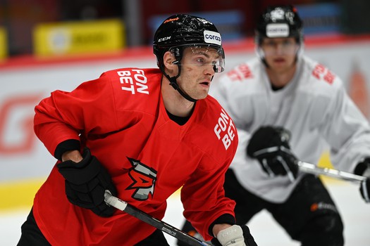 Тренировка «Авангарда» перед матчем с «Амуром»