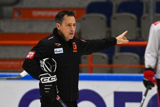 Тренировка «Авангарда» перед матчем в Хабаровске