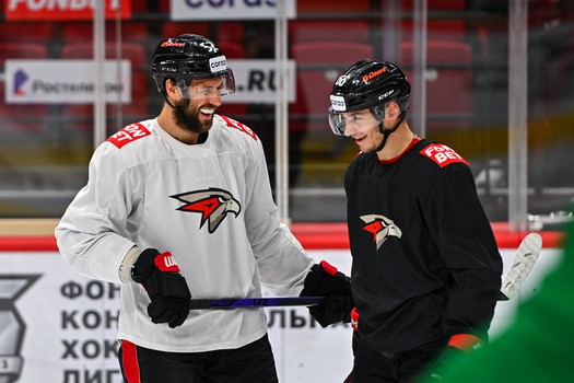 Раскатка «Авангарда» перед матчем с «Барысом»