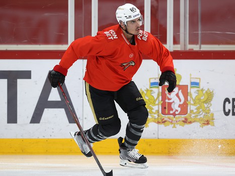 Раскатка «Авангарда» перед матчем в Екатеринбурге