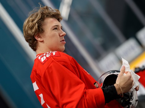 Раскатка «Авангарда» перед матчем в Череповце