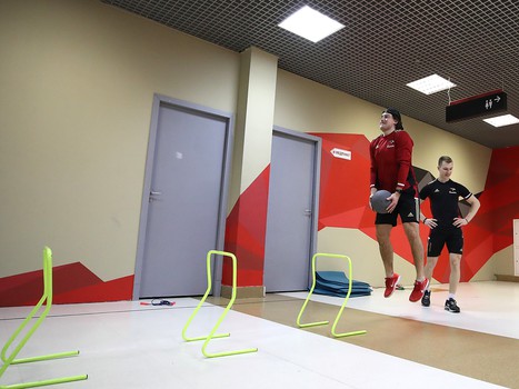 Раскатка «Авангарда» перед матчем с «Нефтехимиком»