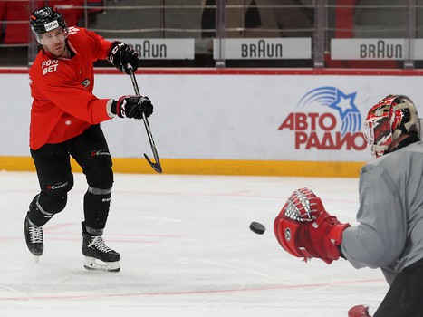 Раскатка «Авангарда» перед вторым матчем серии с «Автомобилистом»