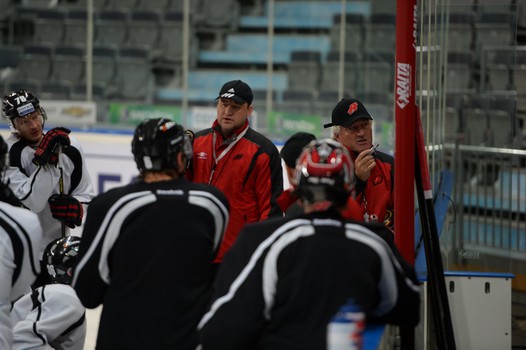 Раскатка "Авангарда" перед матчем с "Югрой" 22 сентября 2013