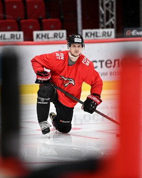 Раскатка «Авангарда» перед матчем с московским «Динамо»