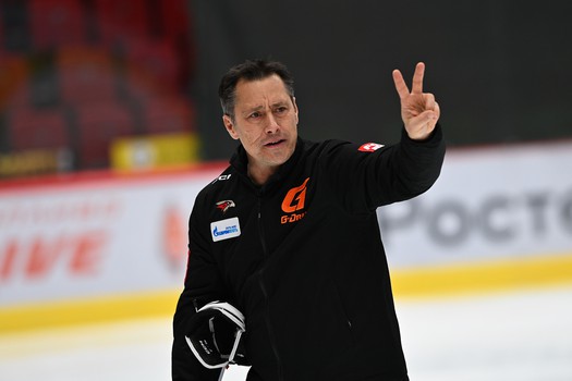 Тренировка «Авангарда» перед матчем с «Ак Барсом»