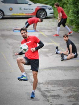 Раскатка "Авангарда" перед товарищеской игрой с "Витязем"