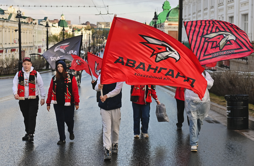 Фан-зона «Авангарда» на Пешеходном Любинском