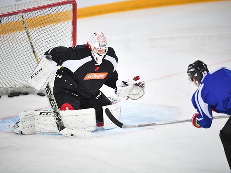 Раскатка "Авангарда" перед матчем с "Локомотивом"