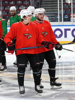 Тренировка «Авангарда» перед третьим матчем серии с «Металлургом»