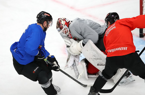 Раскатка «Авангарда» перед матчем с минским «Динамо»