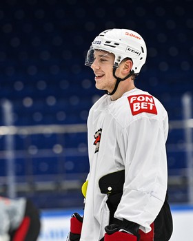 Тренировка «Авангарда» перед матчем в Новосибирске