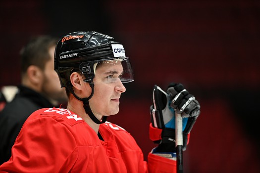 Раскатка «Авангарда» перед матчем с московским «Динамо»