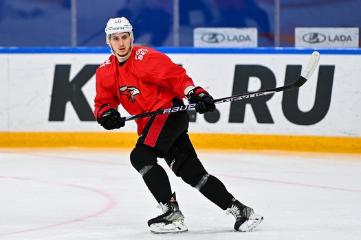 Тренировка «Авангарда» перед матчем в Тольятти