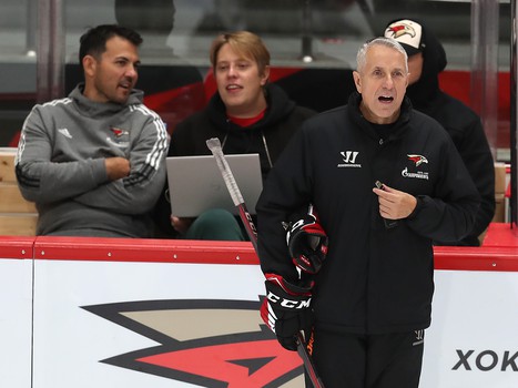 Раскатка «Авангарда» перед матчем с «Адмиралом»