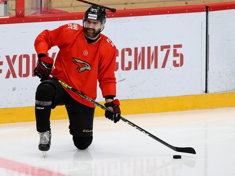 Раскатка «Авангарда» перед матчем с «Металлургом»