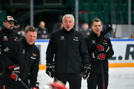 Раскатка «Авангарда» перед матчем в Казани