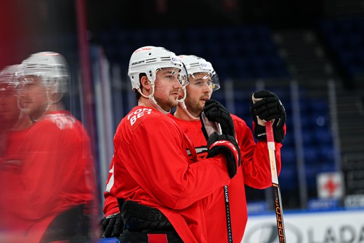 Раскатка «Авангарда» перед матчем в Новосибирске