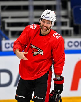 Раскатка «Авангарда» перед матчем в Уфе