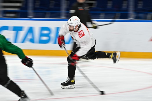 Раскатка «Авангарда» перед матчем в Ярославле