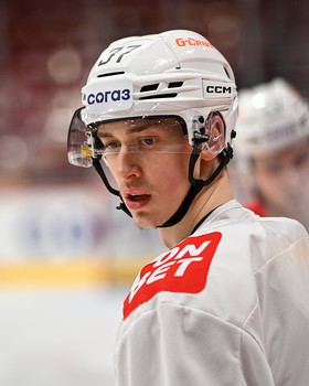 Раскатка «Авангарда» перед матчем в Челябинске