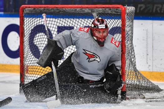 Тренировка «Авангарда» перед матчем в Нижнекамске