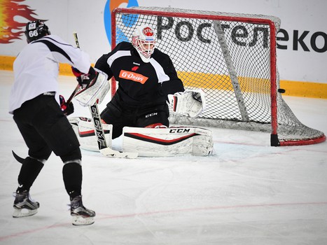 Раскатка "Авангарда" перед первым матчем в 2017 году