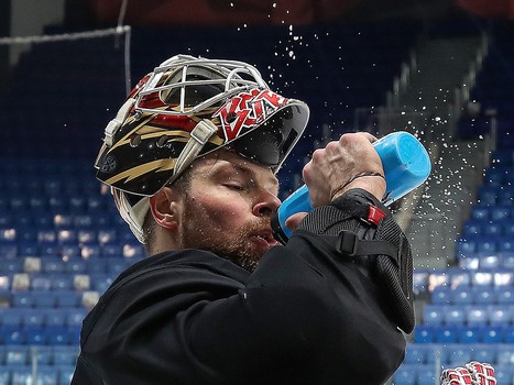 Раскатка «Авангарда» перед матчем с «Витязем»