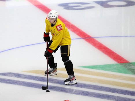 Тренировка «Авангарда» перед матчем в Уфе