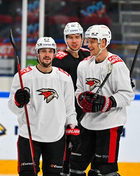 Раскатка «Авангарда» перед матчем в Магнитогорске