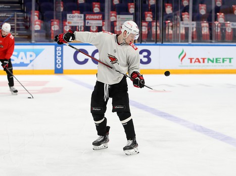 Тренировка «Авангарда» перед пятым матчем серии с «Ак Барсом»