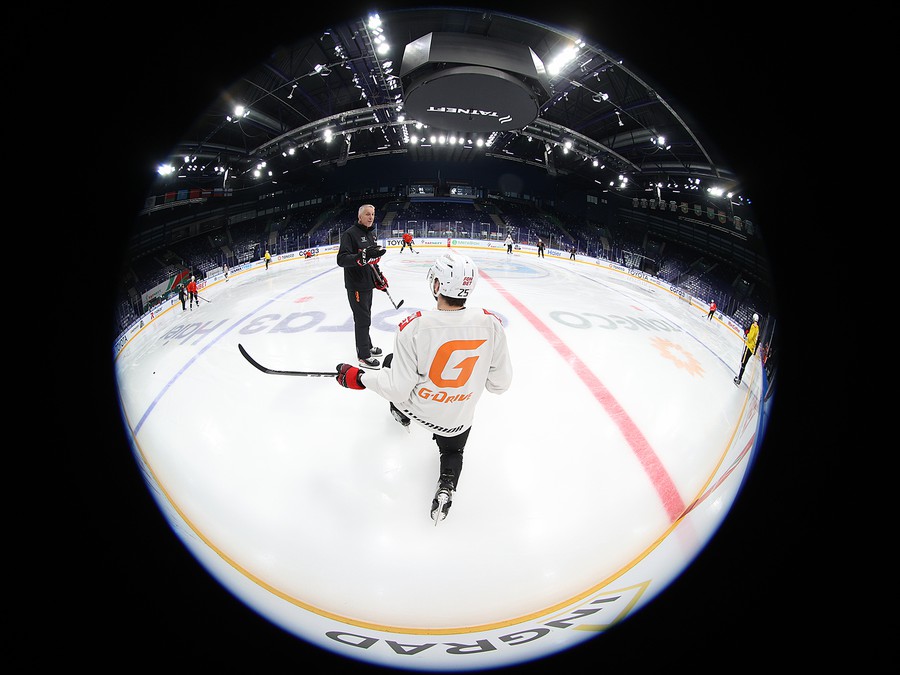 Раскатка «Авангарда» перед первым матчем серии с «Ак Барсом»